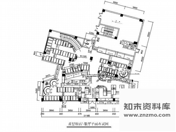 施工图某面包西饼快餐店改造装饰设计图