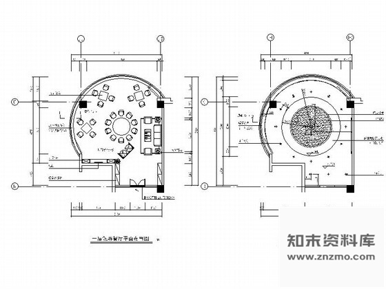 图块/节点领导圆型餐厅装修详图