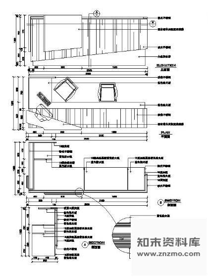 图块/节点接待台详图8 前台 家具节点详图