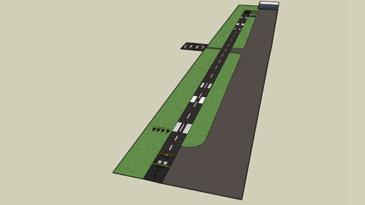 机场车站 草图大师模型