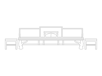 办公平立面家具 单体组合沙发