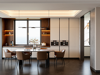 新中式封闭式厨房