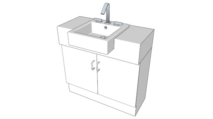 洗手台 草图大师模型