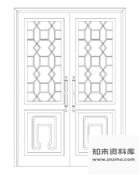 图块/节点精选双扇门图块集