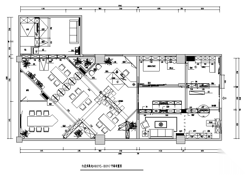 混搭风格译景复合办公空间设计施工图（附效果图）