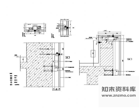 图块/节点标准铝板幕墙节点 节点 结构节点图
