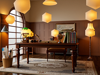 美式书房