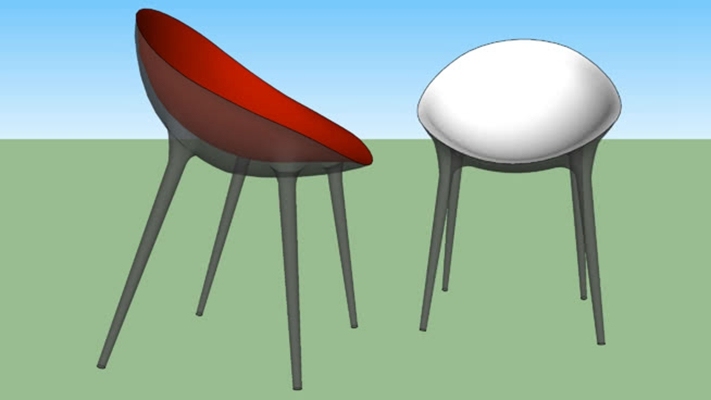 蛋壳椅 草图大师模型