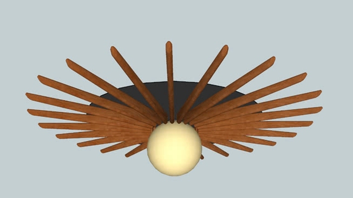 吸顶灯 草图大师模型