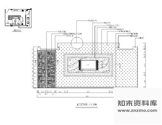 图块/节点卧室电视墙详图 墙面通用节点