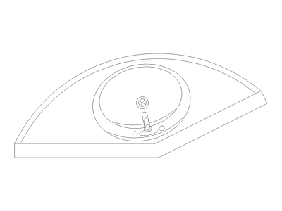 卫浴设施 现代家具图块别墅家具图块施工图