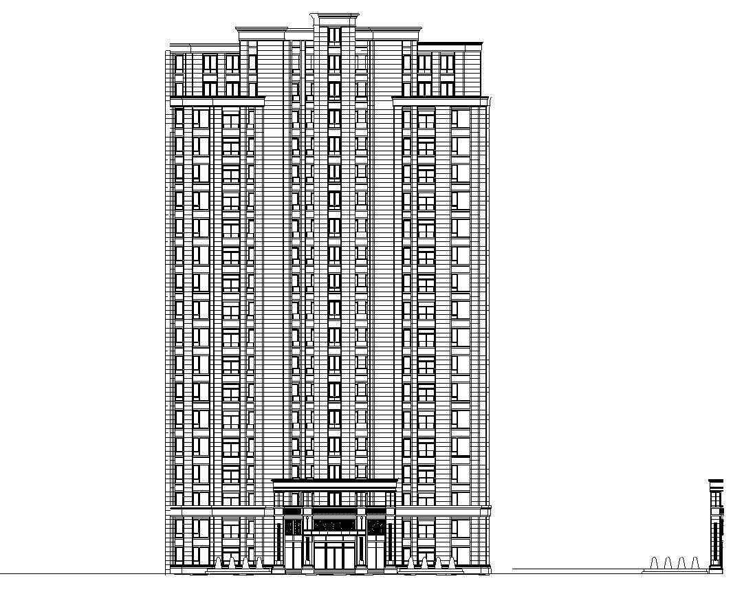 [上海]周浦欧陆风格居住区建筑施工图设计（CAD）