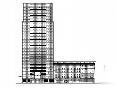 [成都]高层塔式框架剪力墙结构住宅办公区规划施工图