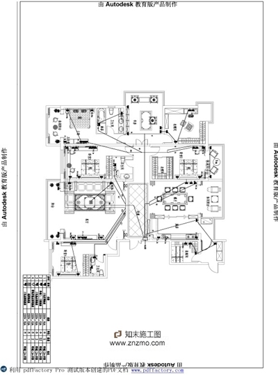 电路插座布局图 建筑电气 电气图