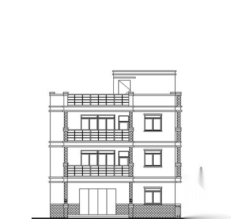 [福建省]某三层新农村住宅楼建筑方案图