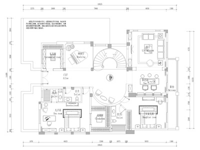 [成都]圣安德鲁二层五居别墅施工图+3D模型