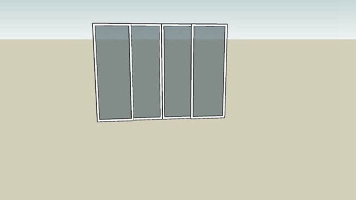 推拉窗 草图大师模型