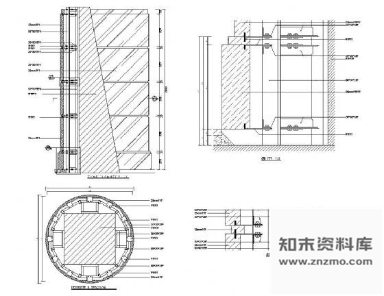 结构柱饰面干挂石材 施工图