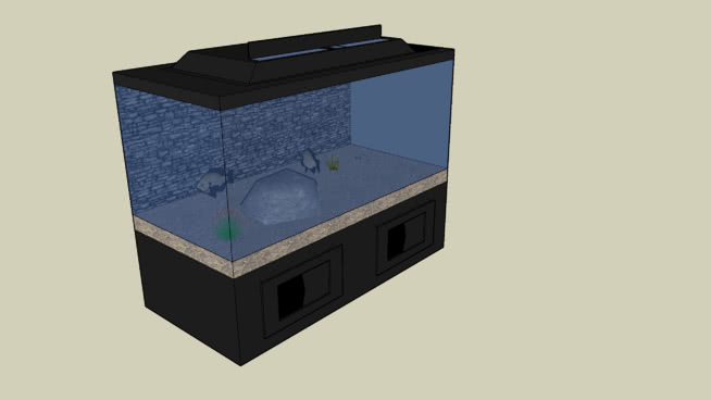 食人鱼水族馆 监视器 显示器 纸盒箱 电视机 电开关