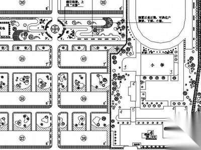 [杭州]某居住区绿化施工图设计 居住区景观