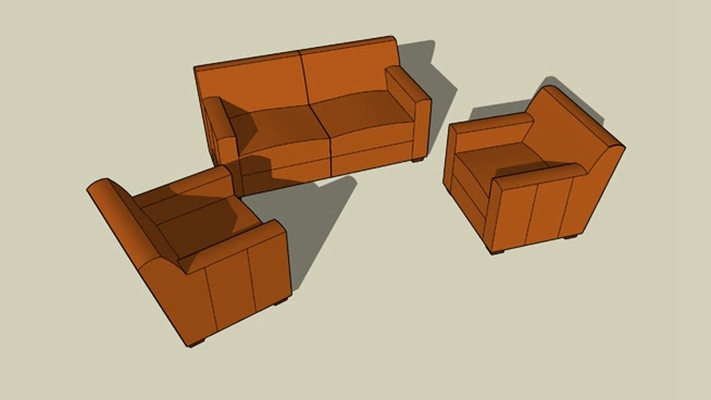 组合沙发 草图大师模型
