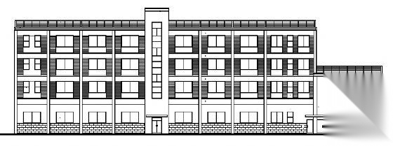 某四层消防队办公楼建筑施工图