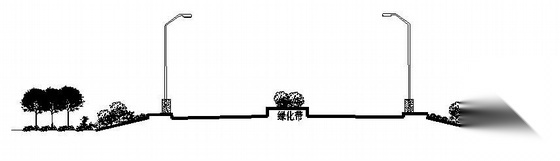 黑龙江城市道路绿化施工图 景观 规划设计