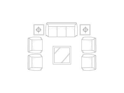 沙发 室内家具通用图块材料表灯具等