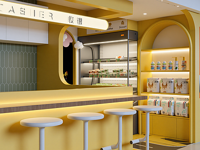 现代甜品面包店