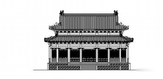 [山东]某寺庙古建群建筑方案图