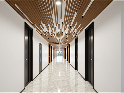 现代酒店走廊