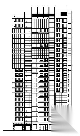 青岛某二十二层住宅楼建筑方案图