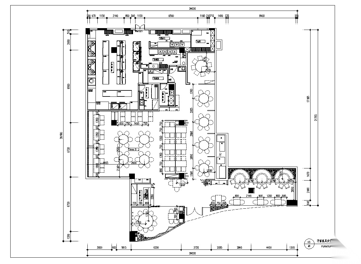 鑫客家万达店经典客家菜馆室内设计施工图（附效果图）