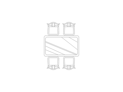 桌椅 精整平面图块施工图平面图块