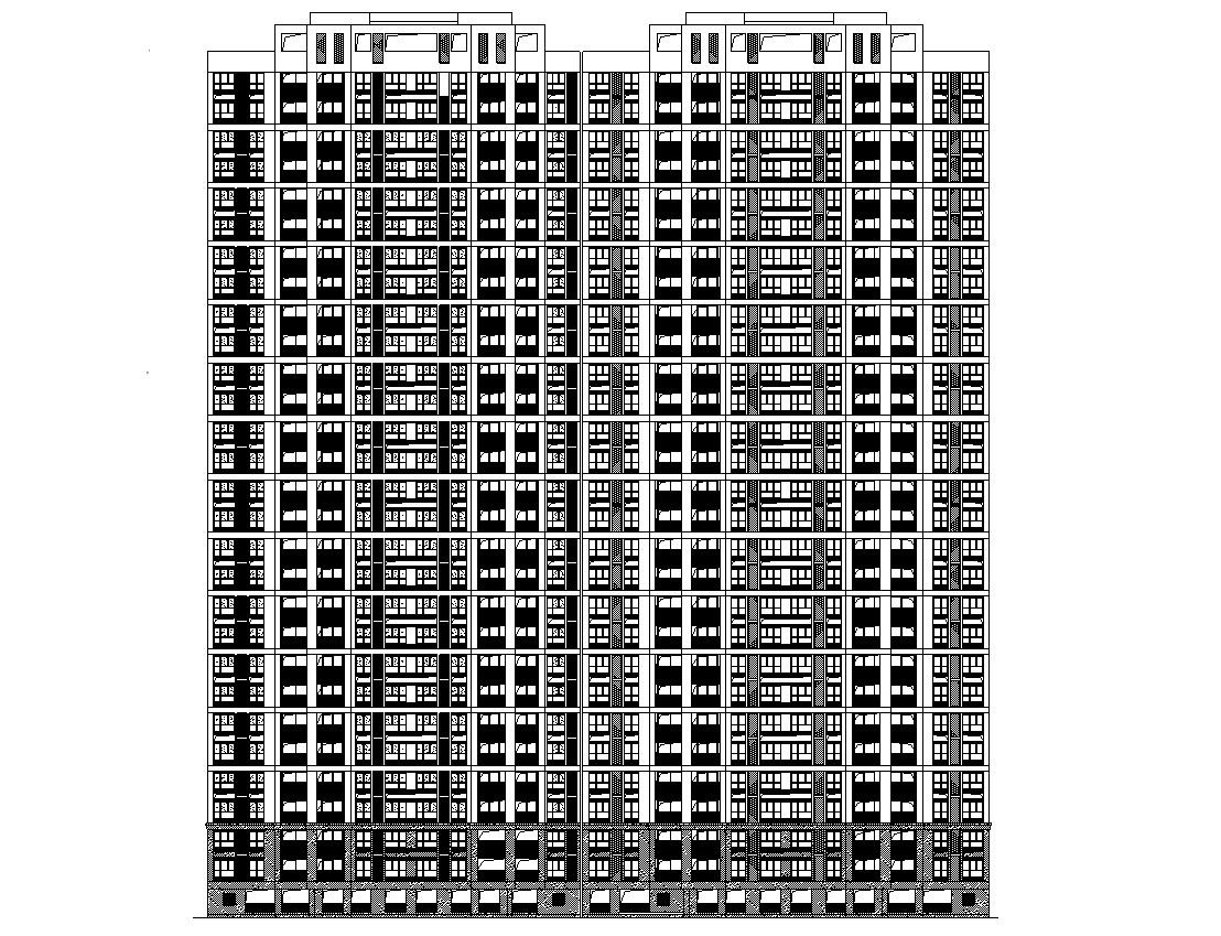 现代风格安置房住宅建筑施工图（9栋）