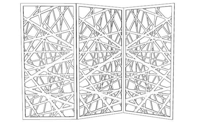 镂空屏风 草图大师模型