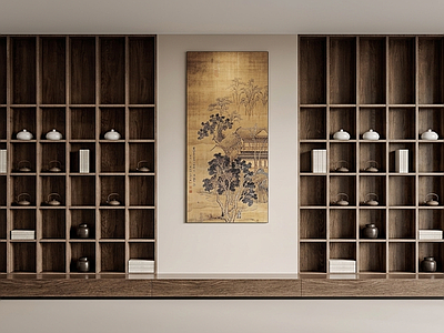实木展示柜博古架