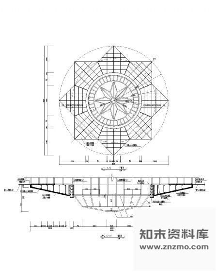 图块/节点石膏板花顶造型详图