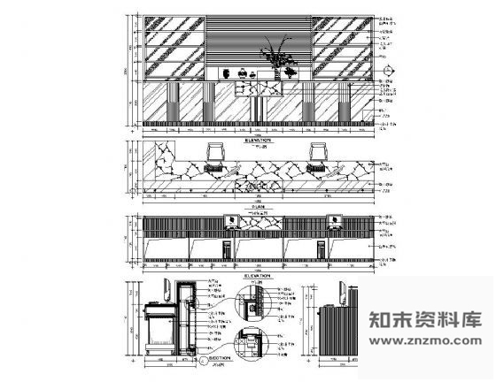 图块/节点接待台详图4 前台 家具节点详图