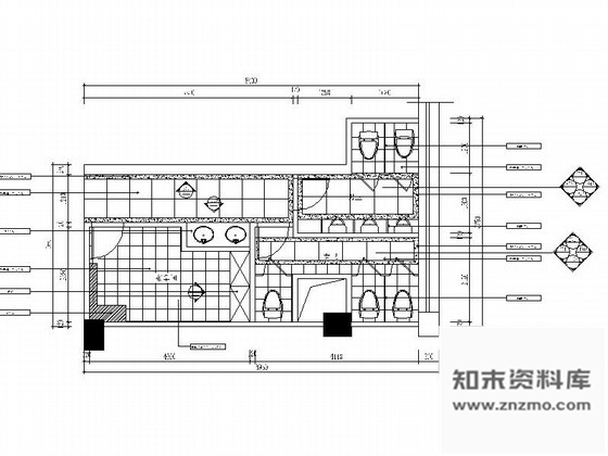 施工图酒店公共厕所室内装修图