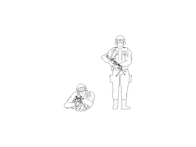 人物 士兵模特三视图
