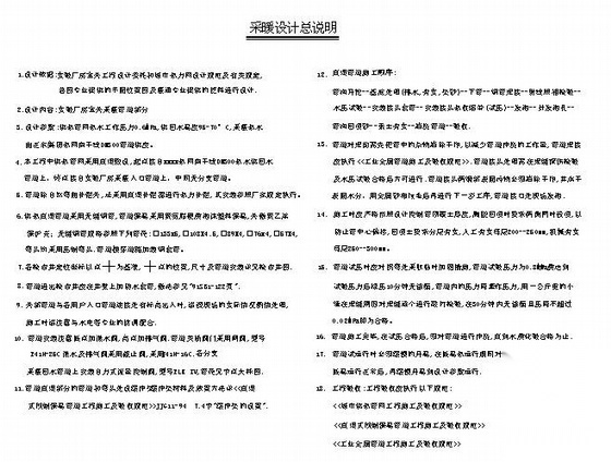 某实验厂房室外采暖管道图纸 市政暖通