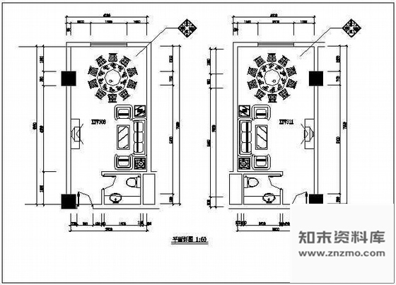 施工图酒店ktv包厢装修图纸