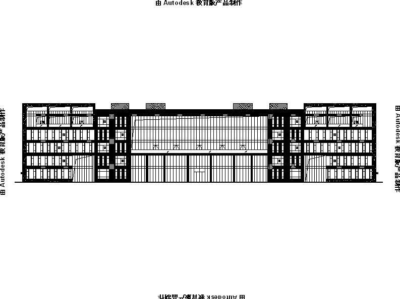 [江苏]多层框架结构对称布局研发办公楼建筑施工图（16年...