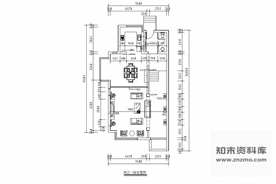 施工图中式风格双层别墅室内装修图含效果图