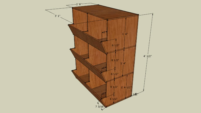 6箱玩具架36“宽X 48”高 板条箱（木箱） 柜子 书 室外 衣柜