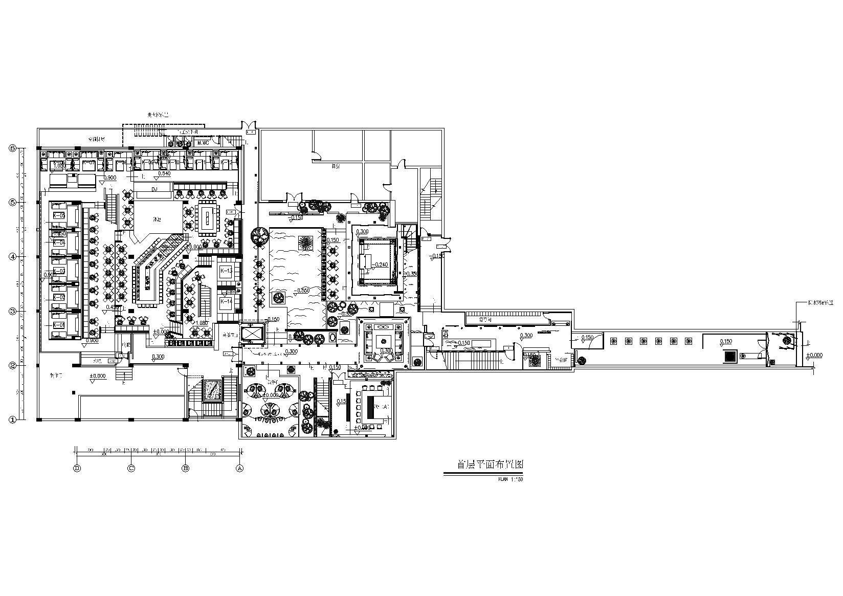 [陕西]西安1+1酒吧装修设计施工图+实景拍摄