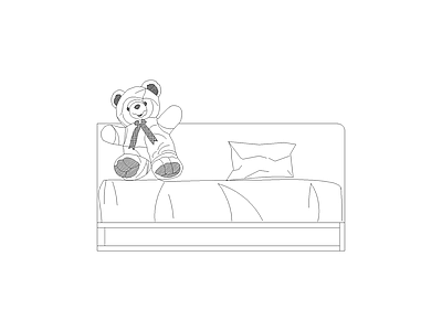 床 户外休闲椅图块