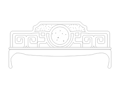 床 中式家具图块