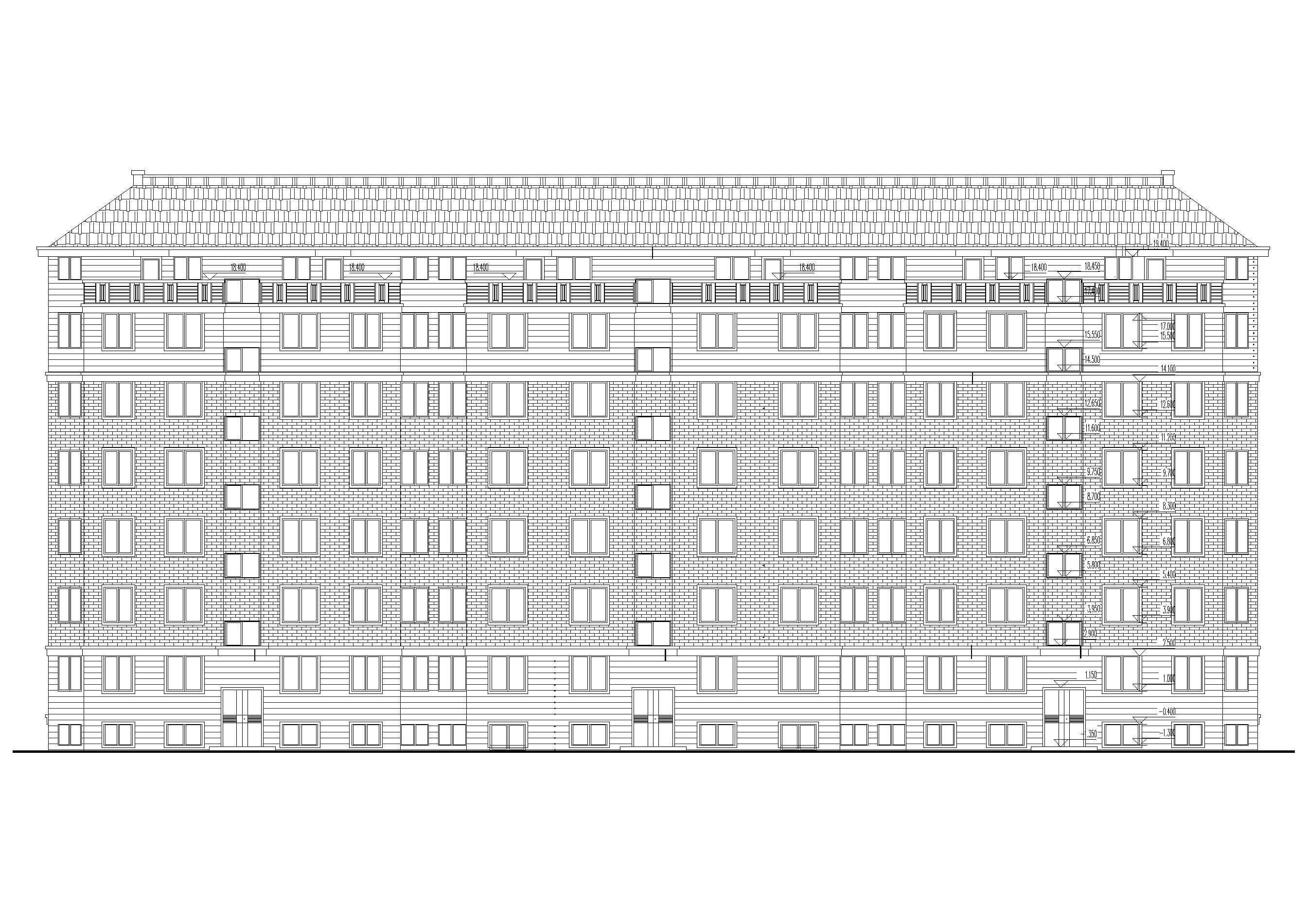 ​某八层坡顶多层住宅楼建筑施工图